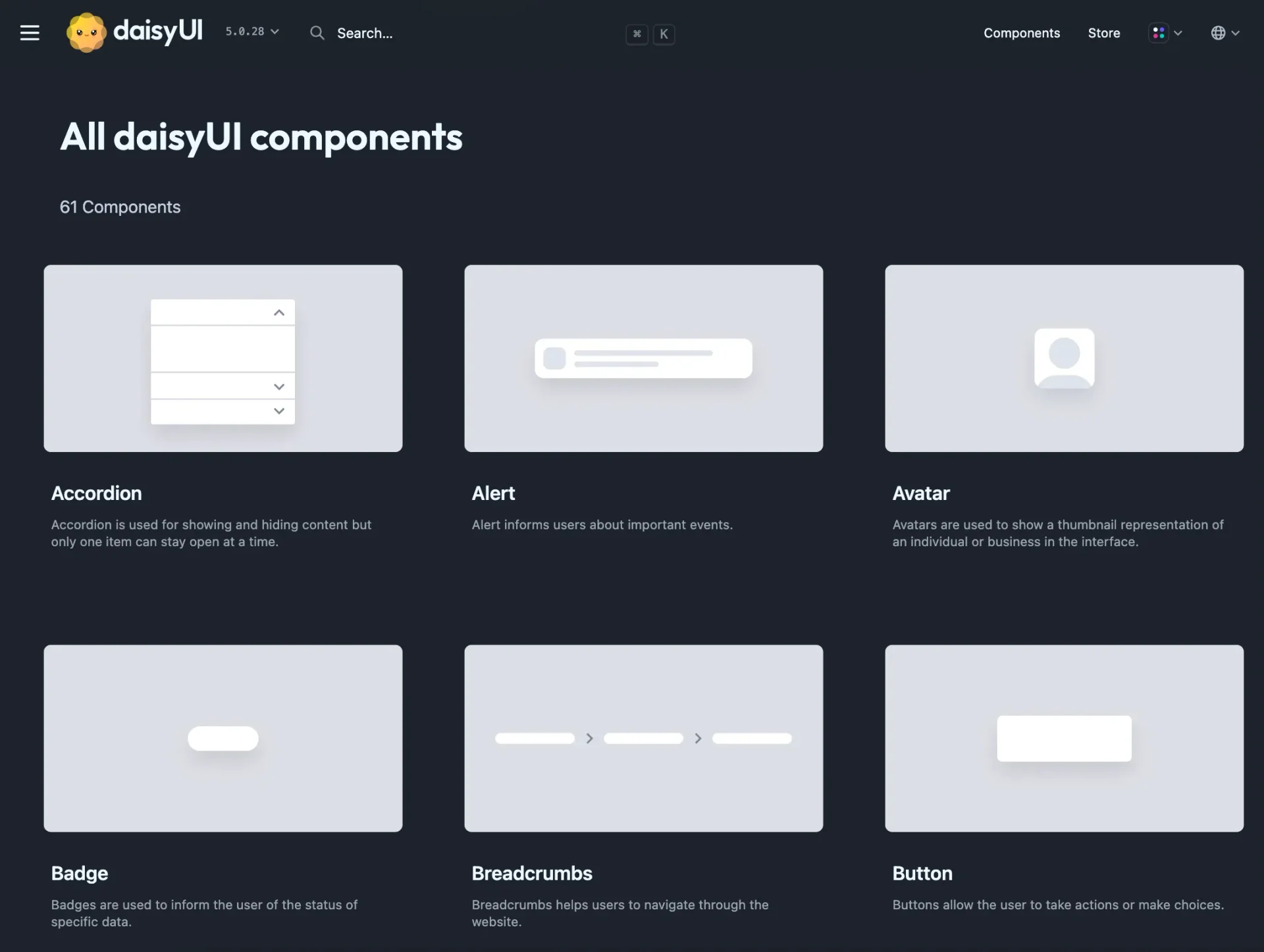 Interface components and theme tokens arranged around the daisyUI and Tailwind CSS workflow